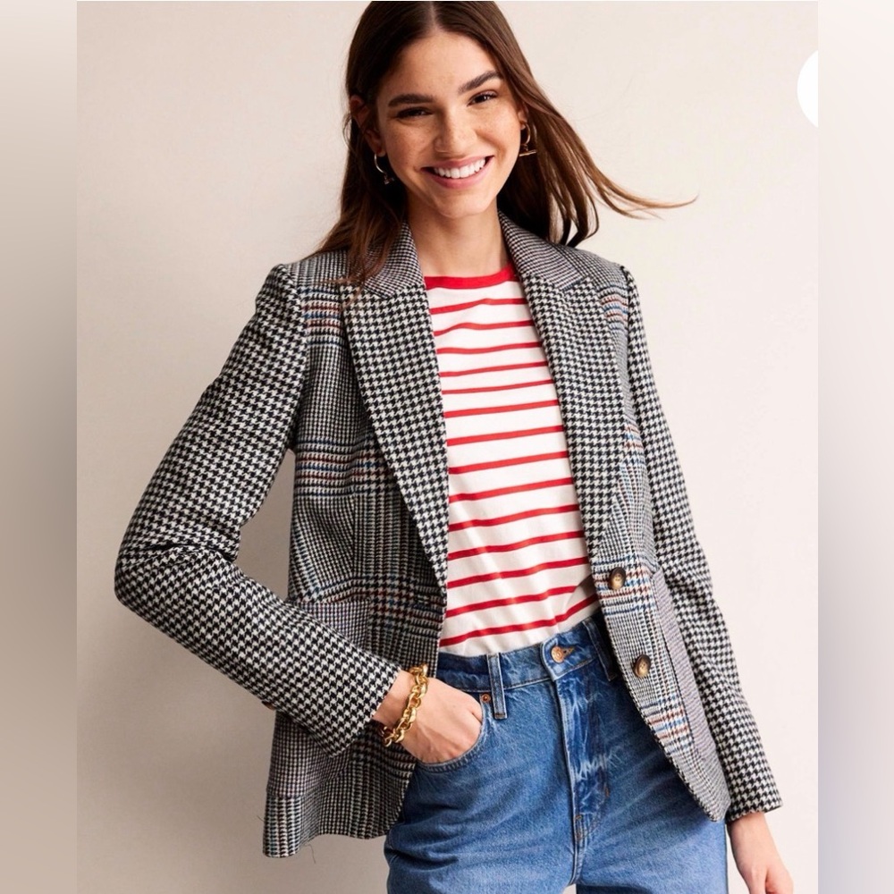 Boden Marylebone Tweed Blazer, 
Hotchpotch Check, 10 R - EUC